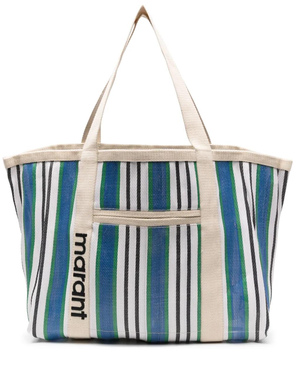 Isabel Marant Darwen Striped Tote Bag in Blue | Lyst