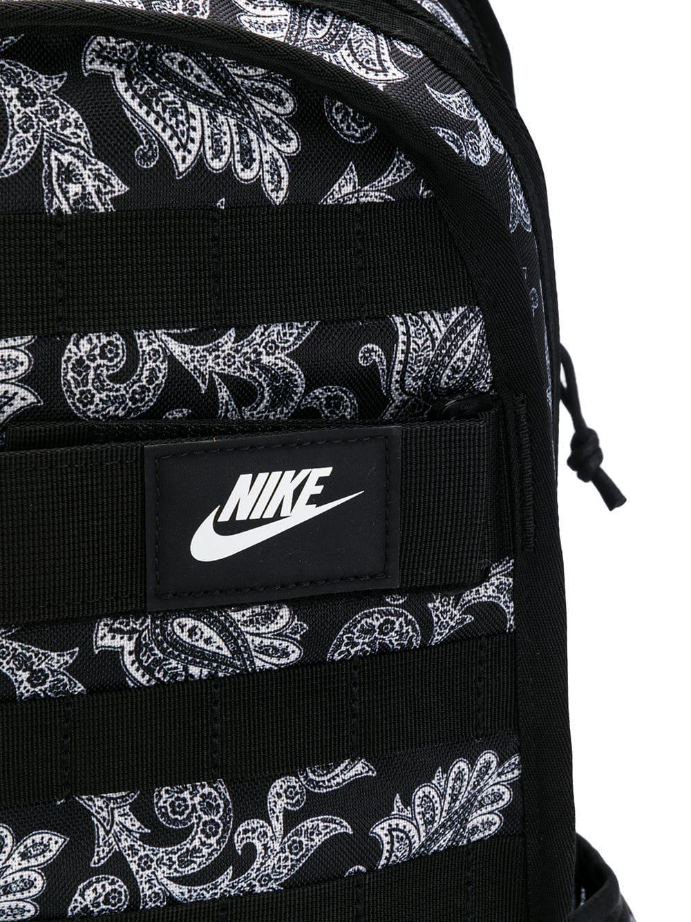 Nike Paisley Print Backpack in Black | Lyst