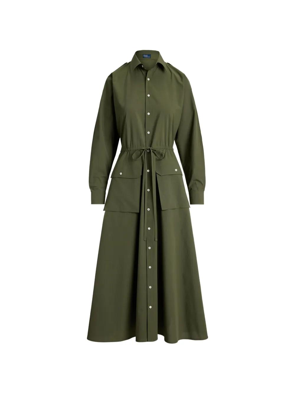 ralph lauren green label dress Vintage Lauren Ralph Lauren Green Dress, Size 10, Ruched Waist V-neck