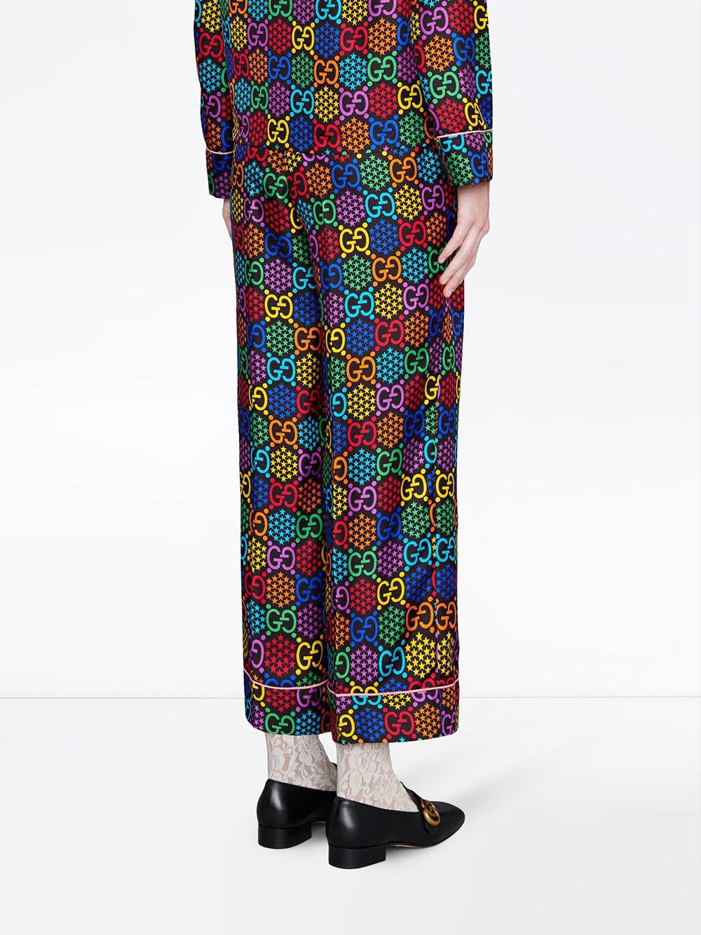 Gucci Silk GG Psychedelic Print Pyjama Trousers in Black - Lyst