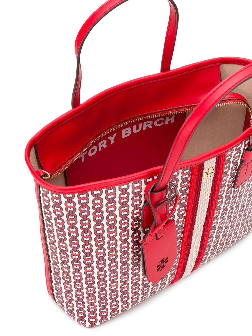 Dropship Tory Burch Gemini Link Top Zip Dutch Red Tote Bag to Sell Online  at a Lower Price