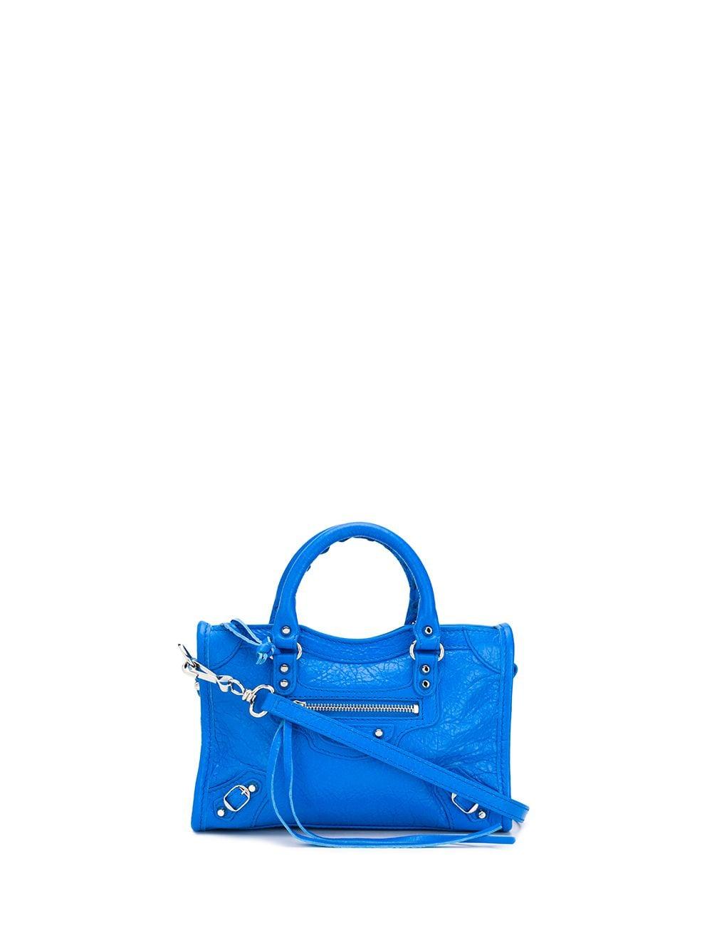 Forslag genopfyldning Hvor Balenciaga Classic Nano City Tote Bag in Blue | Lyst
