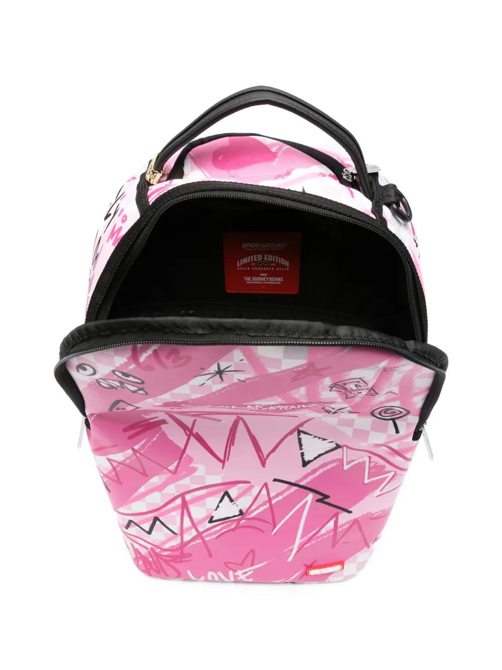 Sprayground Broken Hearts Club Graphic-Print Backpack in  display picture 1