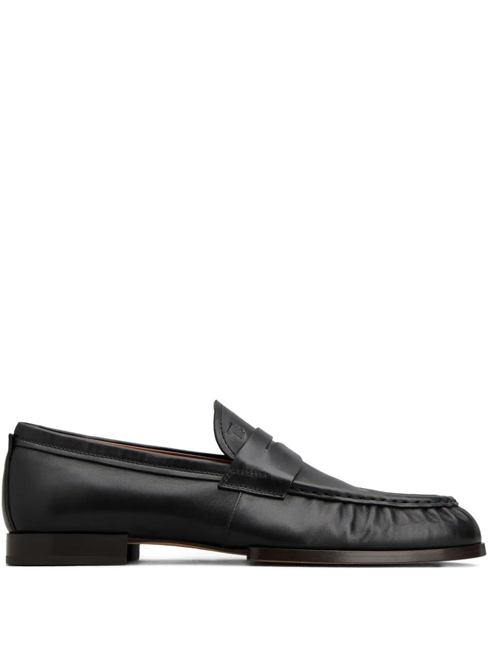Tod's Penny-Slot Leather Loafers in Black for Men Lyst UK