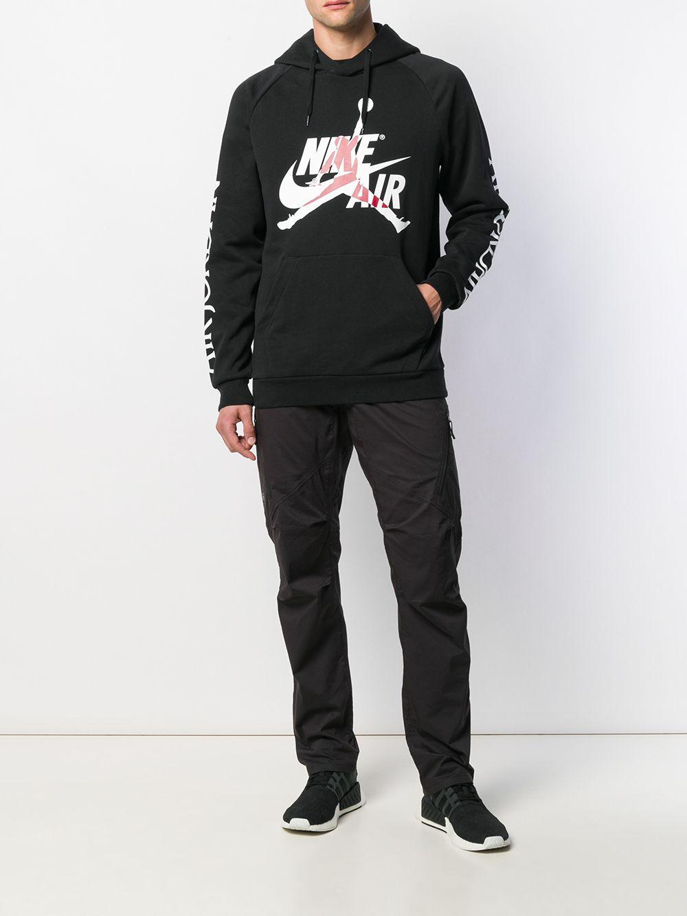 Black and white jordan cheap sweatshirt