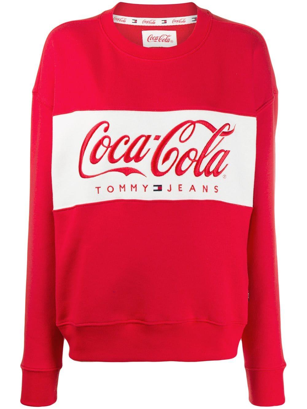 Felpa Tommy x Coca Cola di Tommy Hilfiger in Rosso | Lyst