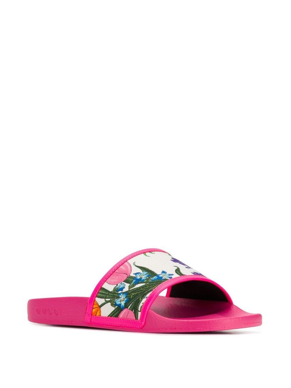 flower gucci slides