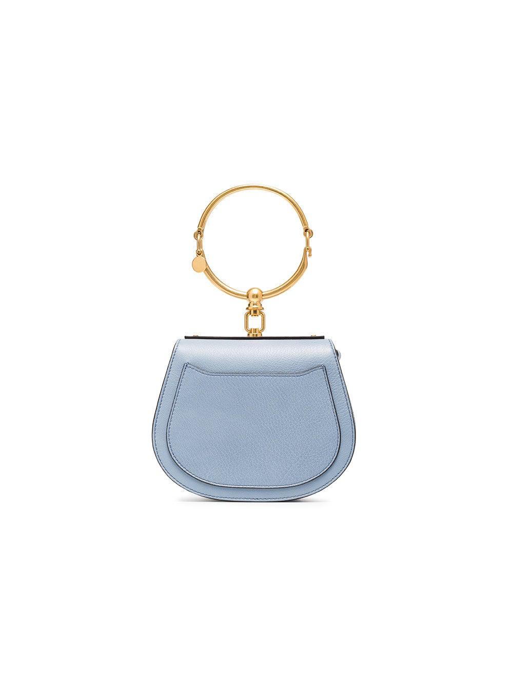 Chloé Nile Small Leather Bracelet Bag in Blue | Lyst