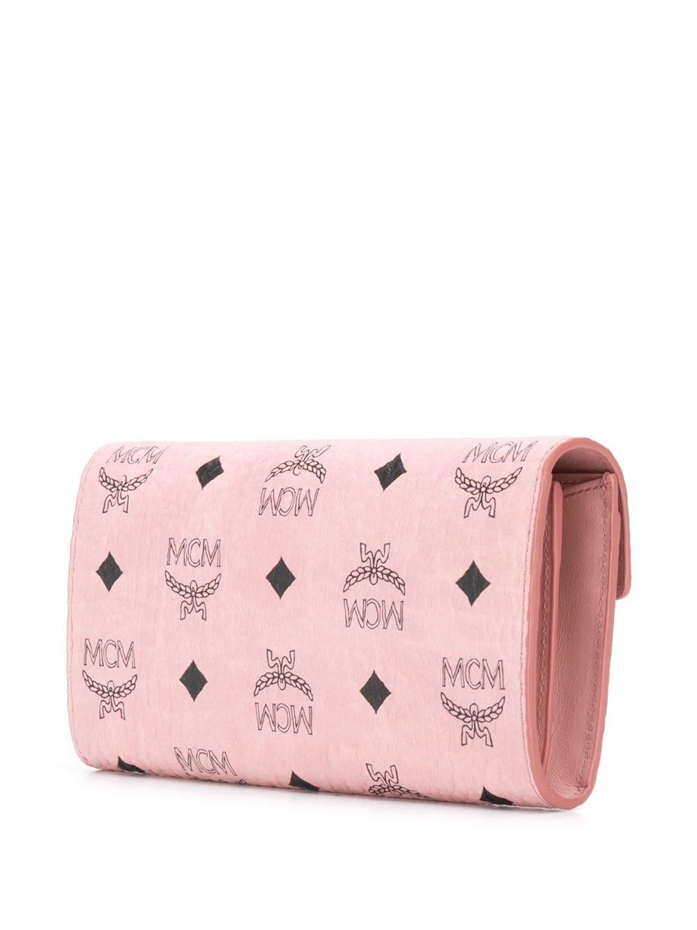 MCM Large Patricia 2 Fold Wallet in Pink | Lyst