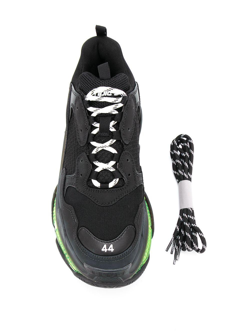 balenciaga triple s clear sole black