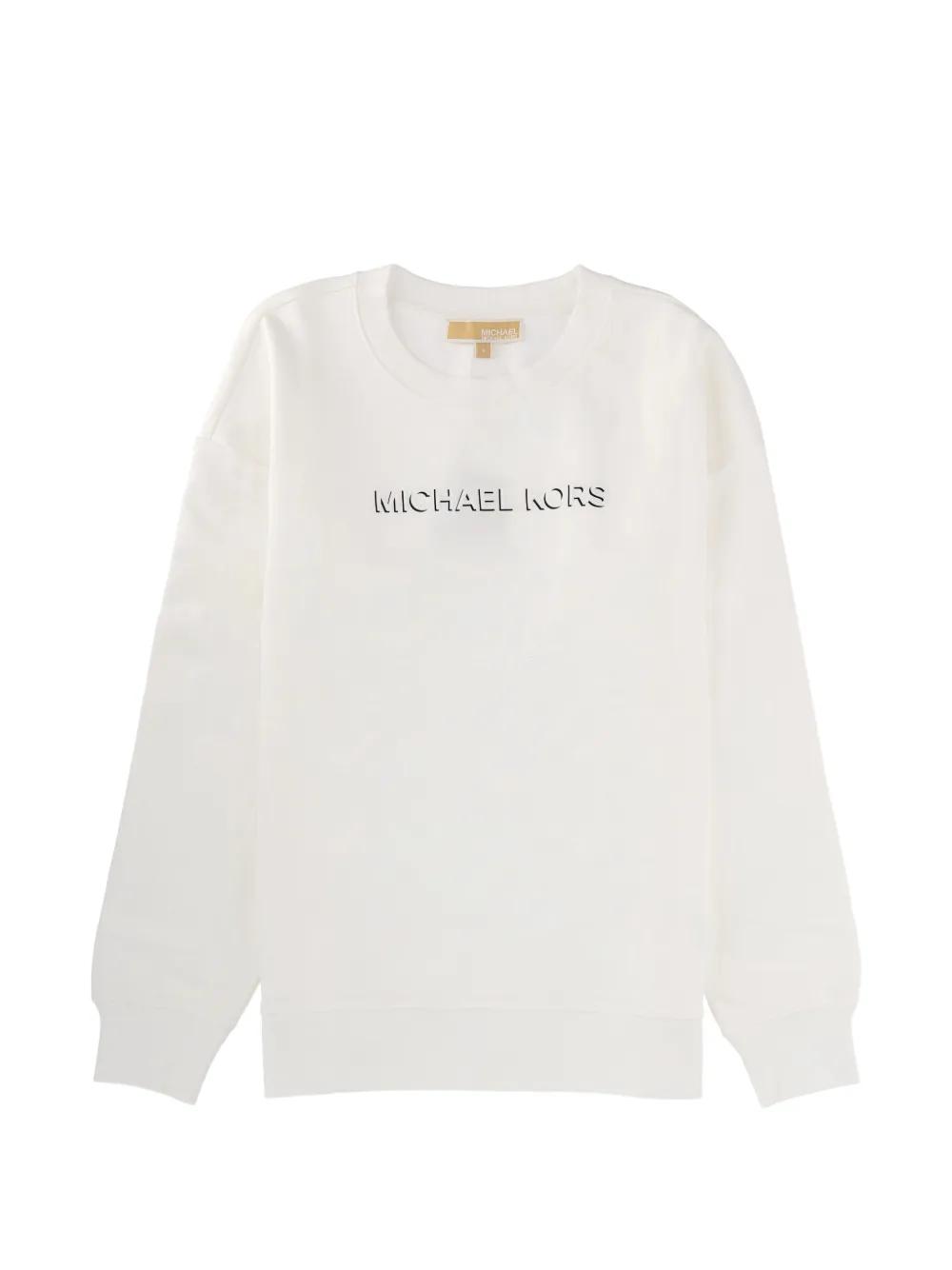 MICHAEL Michael Kors Crew-Neck Sweatshirt in White | Lyst