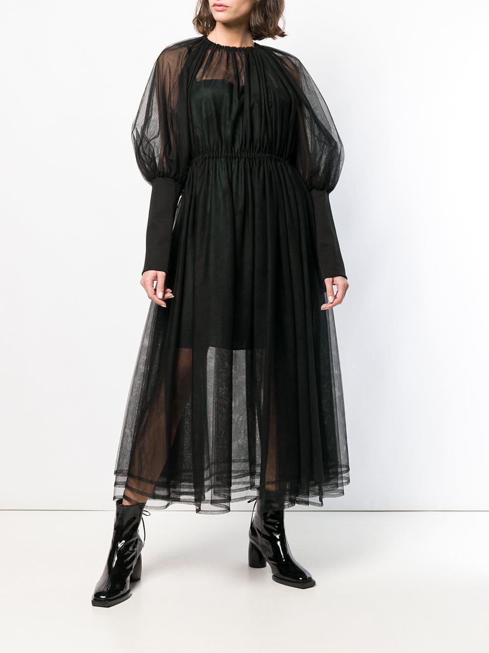 Comme des Garçons Synthetic Tulle Dress in Black - Lyst