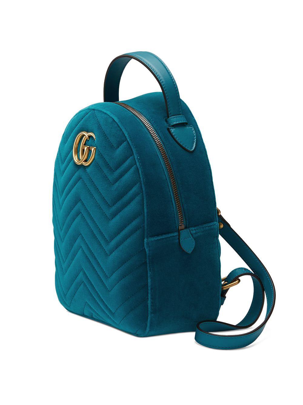 gucci marmont velvet backpack