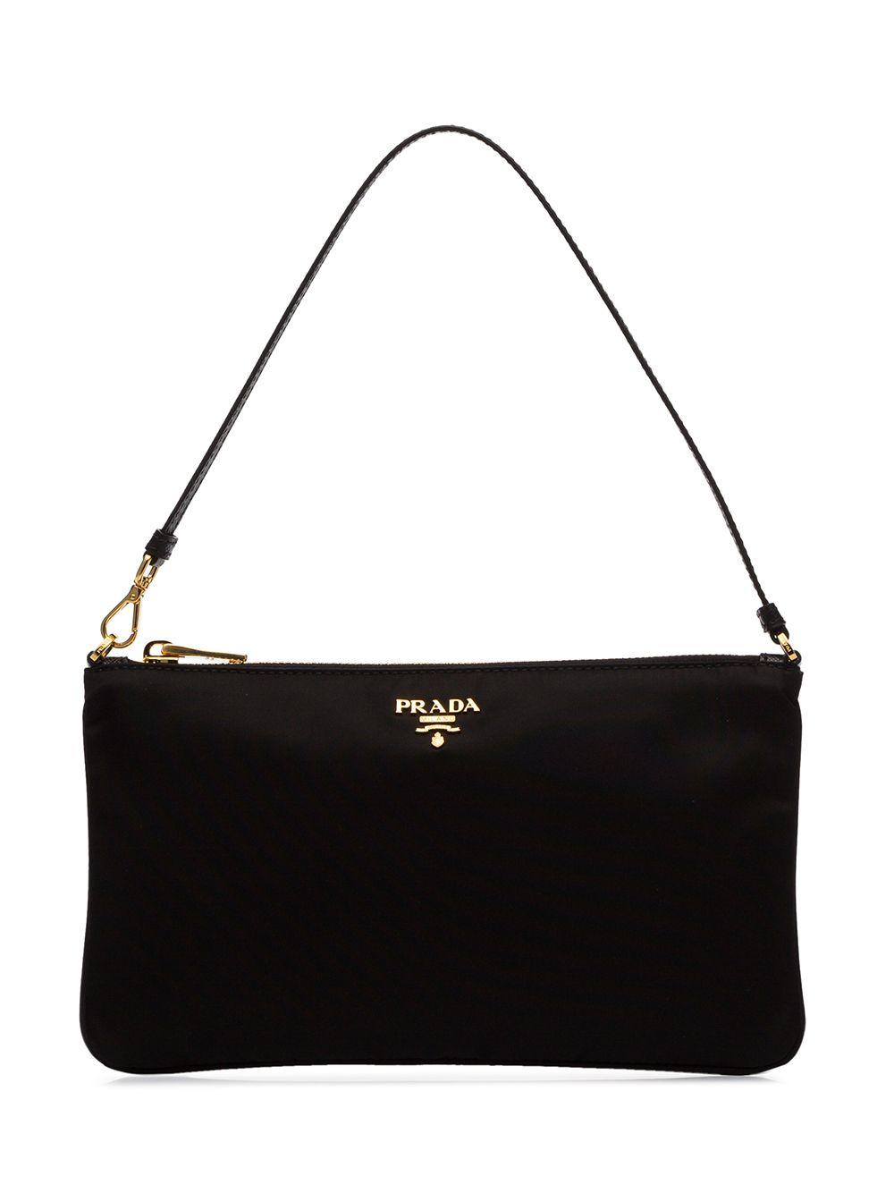 prada mini vega logo plaque bag