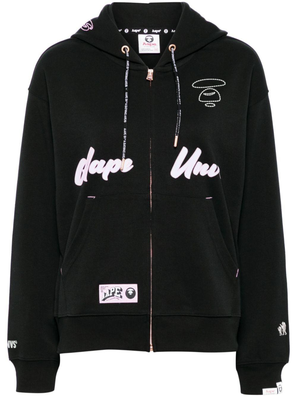 Aape By A Bathing Ape Logo Zip-Up Jacket in Black | Lyst UK