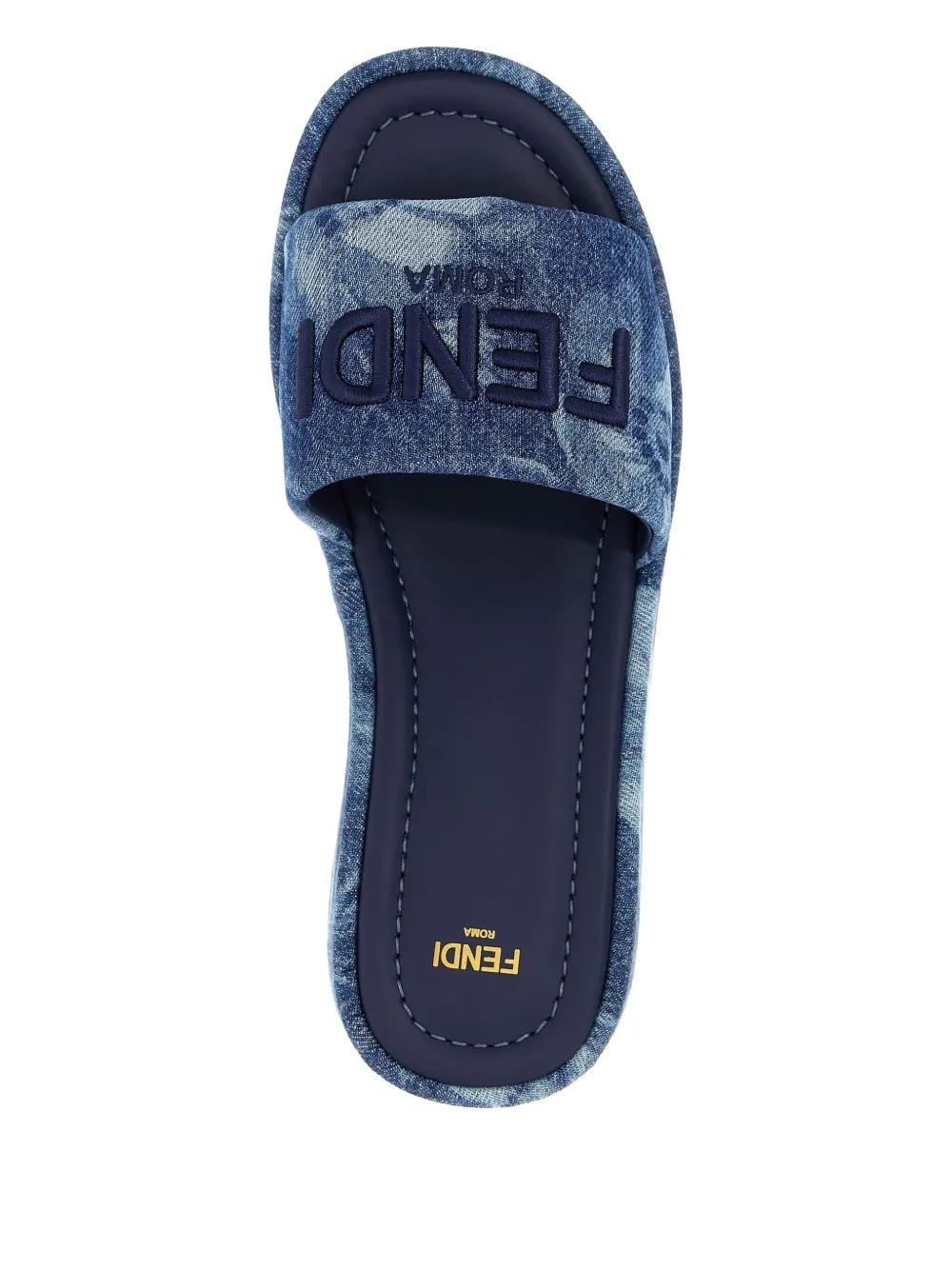 【FENDI】サンシャイン フラットフォームサンダル Fendi Sunshine Denim Blue | Fendi