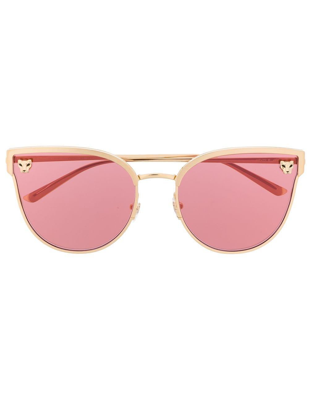 Cartier Panthère De Cartier Cat-eye Frame Sunglasses in Pink - Lyst
