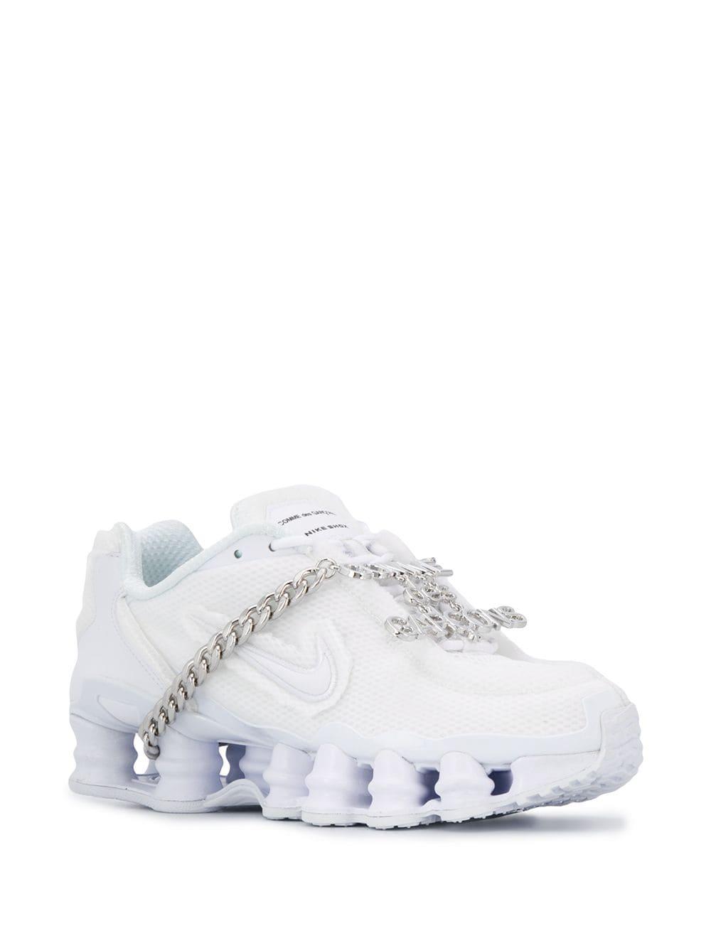 Comme des Garçons Leather X Nike Shox Tl Sneakers in White - Lyst