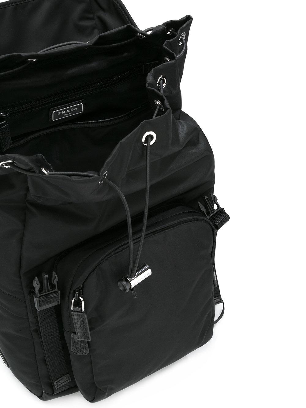 Prada Double Buckle Backpack in Black for Men Lyst