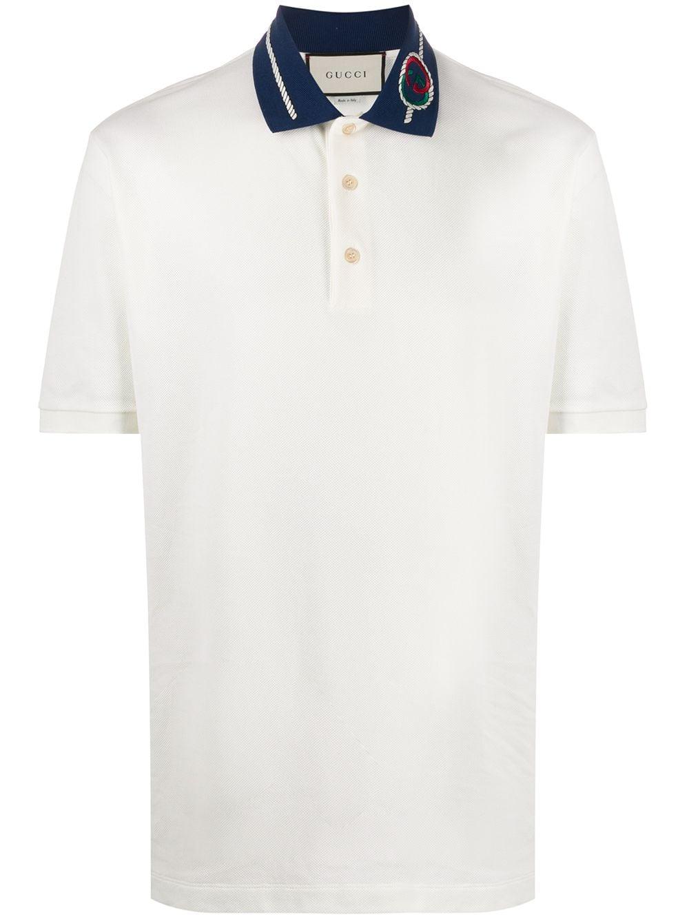Gucci Cotton Interlocking G Polo Shirt in White for Men - Save 33% - Lyst
