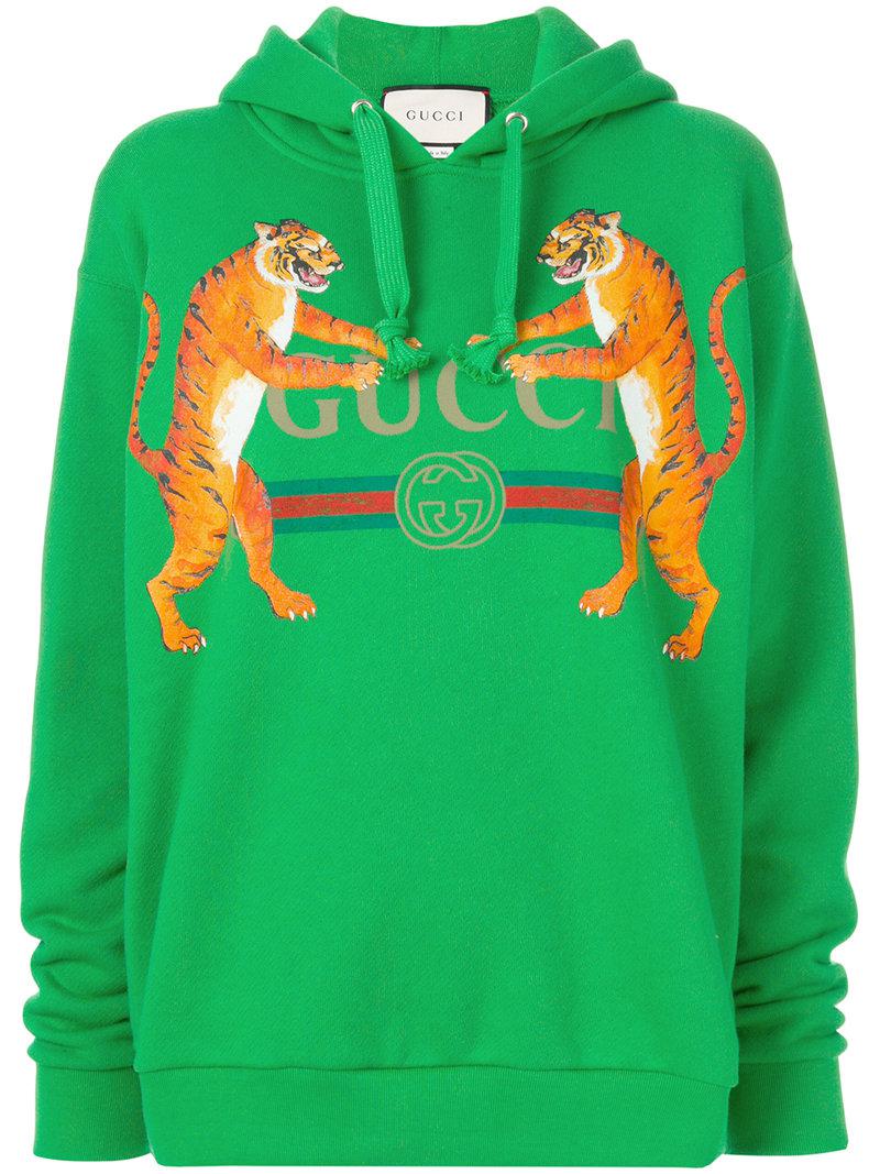 Gucci Tiger Print Sweatshirt Farfetch Sudadera Estampada, Marca De Moda,  Suéteres Femeninos | clinicadamama.com.br