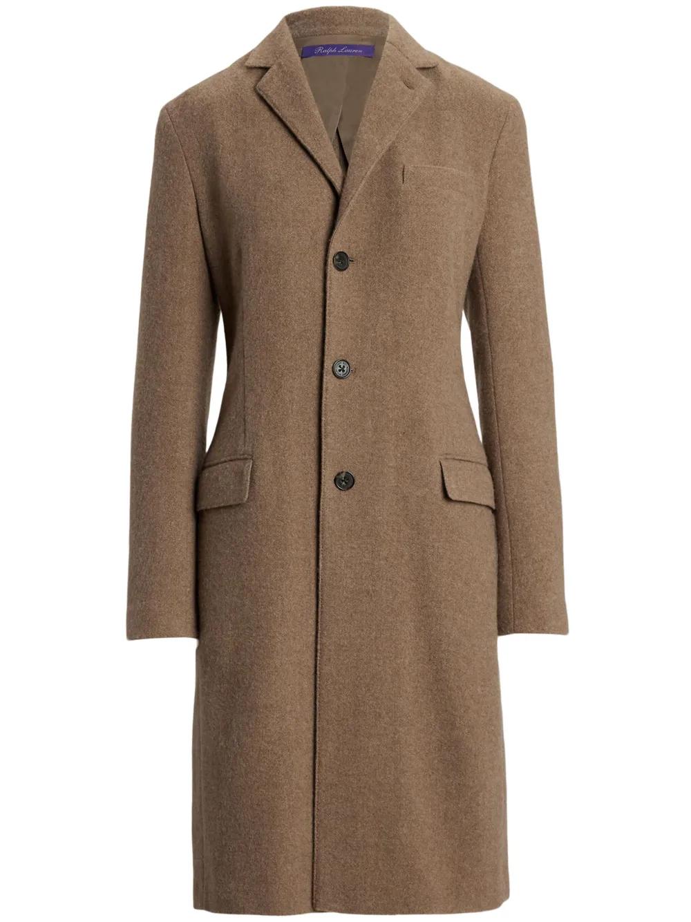 LAUREN RALPH LAUREN ベルテッドロングウールコート ポロラルフローレン】ウールブレンド ベルデッドラップロング