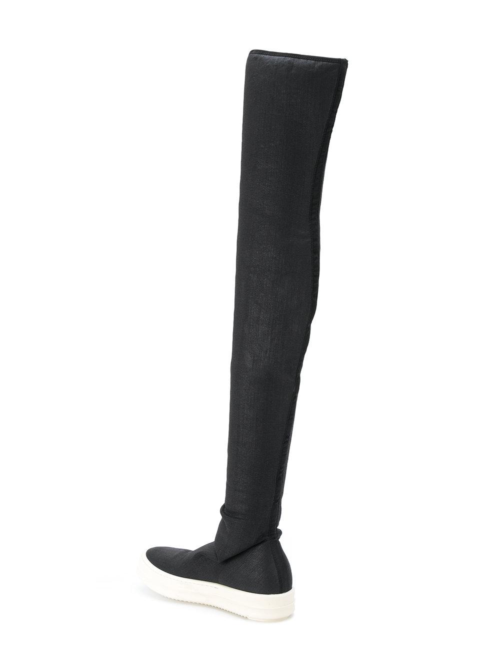 Rick Owens Drkshdw Rubber Sneaker Thigh High Boots in Black - Lyst