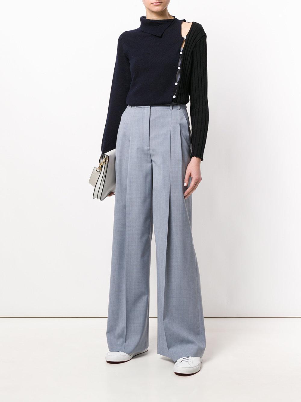 Jil Sander Navy Wool High Waist 