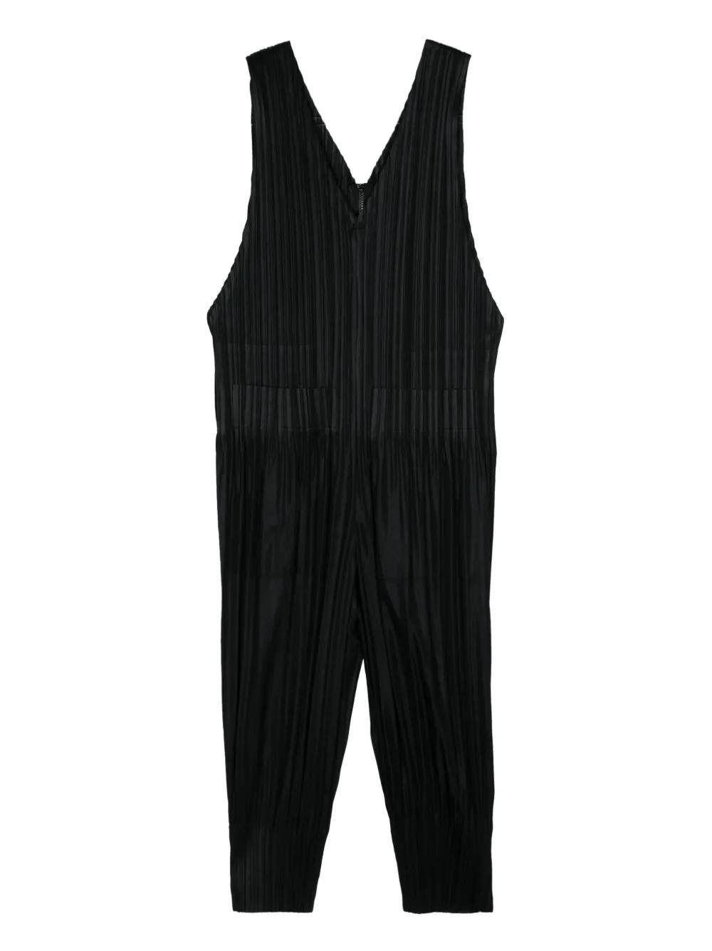 pleats please issey miyake デニム　オーバーオール Pleated Overalls by Pleats Please Issey Miyake- La Garçonne