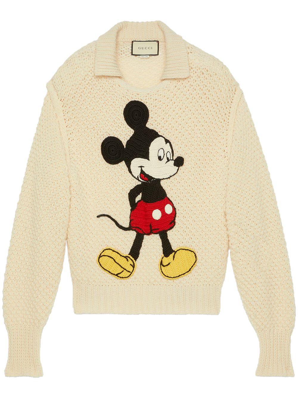 Maglione con ricamo Mickey Mouse x DisneyGucci in Lana | Lyst