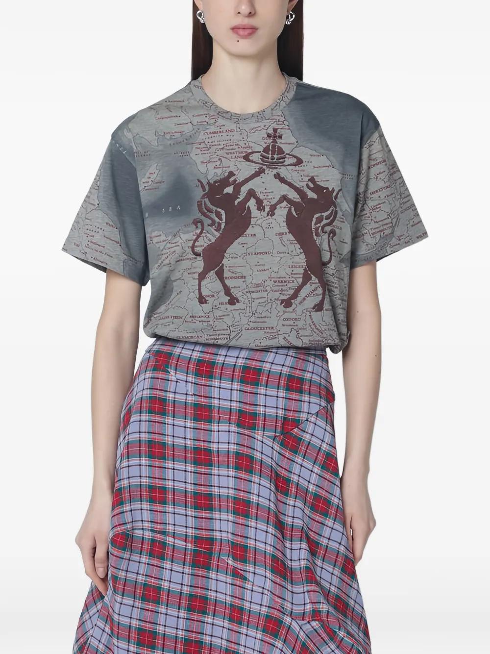 Vivienne Westwood Horse-Print T-Shirt in Gray | Lyst