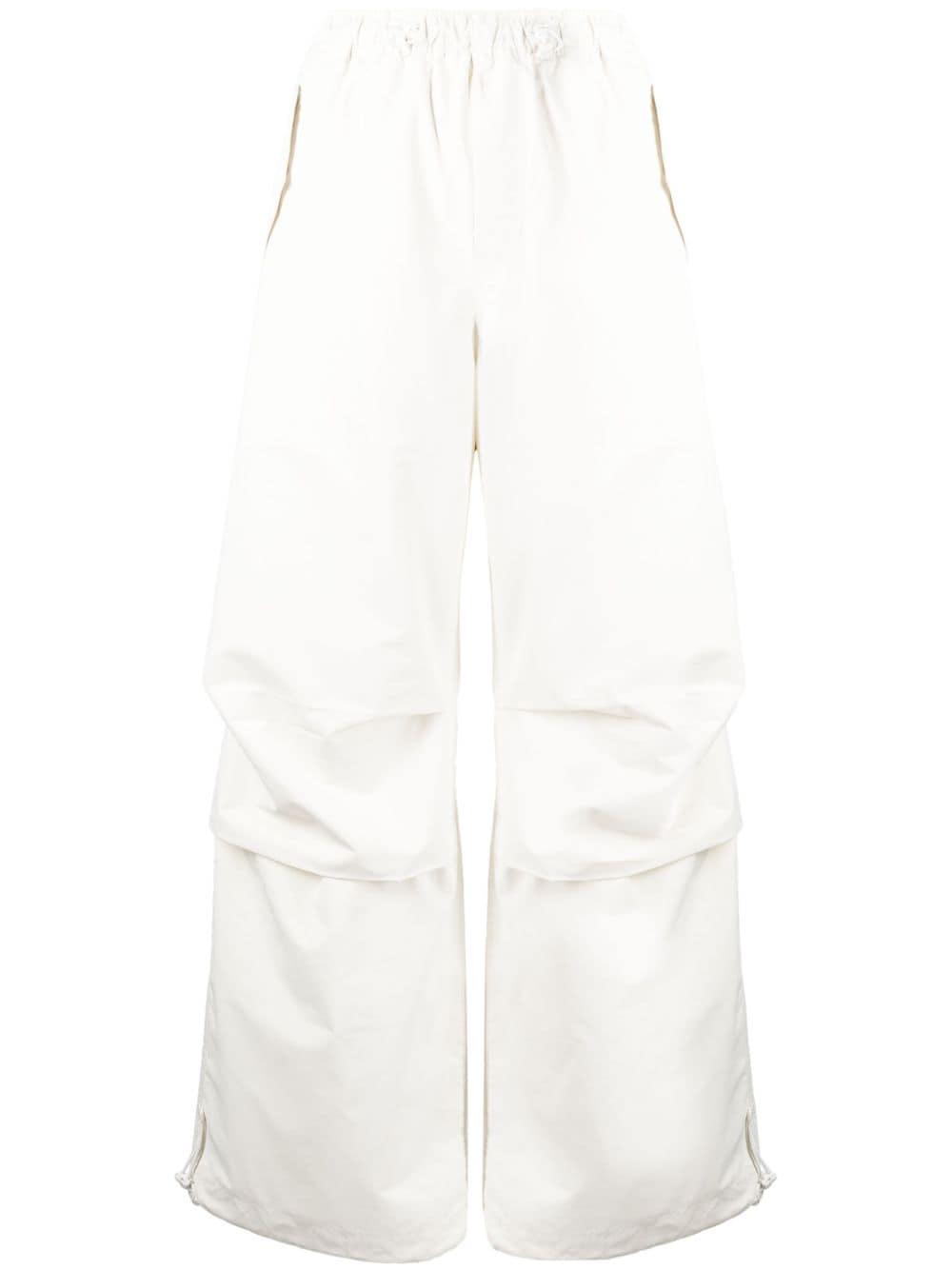 JNBY Gathered-detail Wide-leg Trousers in White