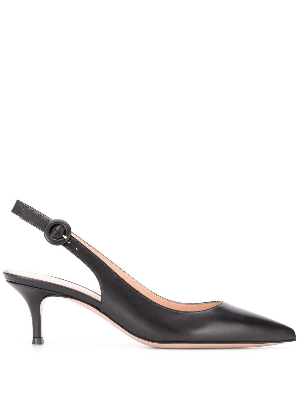 Gianvito Rossi Anna 55 Suede Slingback Pumps in Black - Save 16% - Lyst