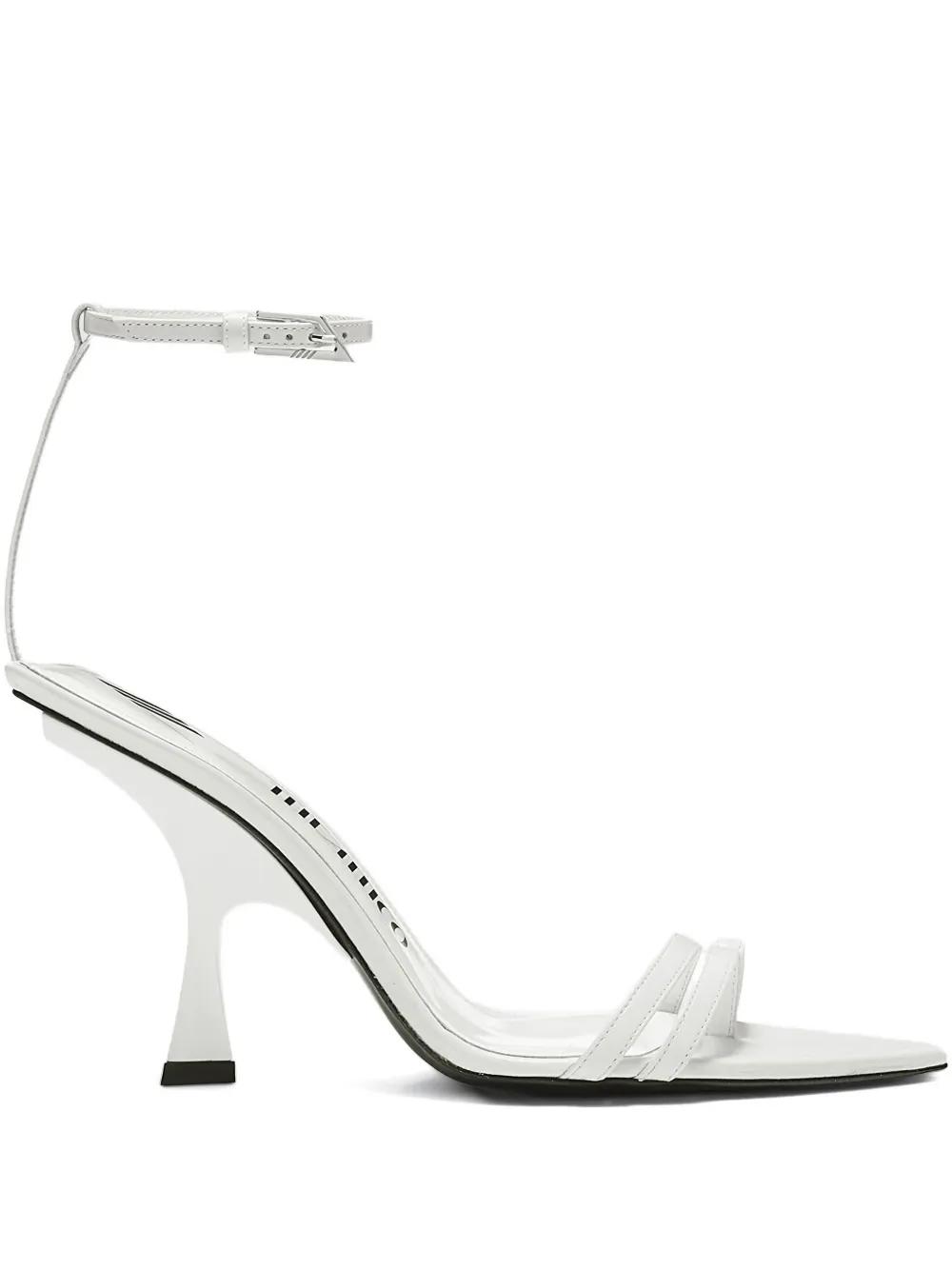 【関税込み】The Attico シルバー Piper ヒールサンダル Piper sandals in silver - The Attico | Mytheresa