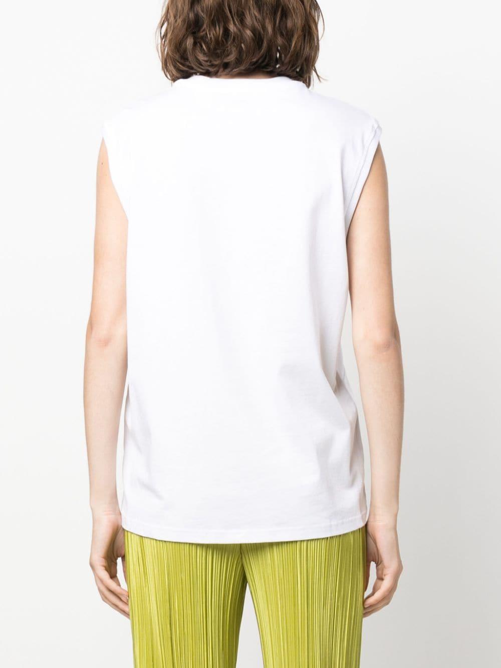 Christian Wijnants Graphic-print Sleeveless T-shirt in White | Lyst