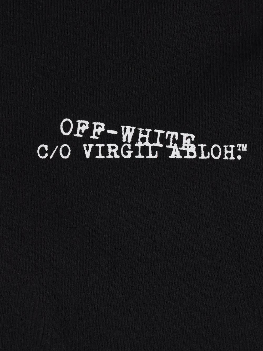 Off-White c/o Virgil Abloh Long-Sleeve Graphic T-Shirt in Black