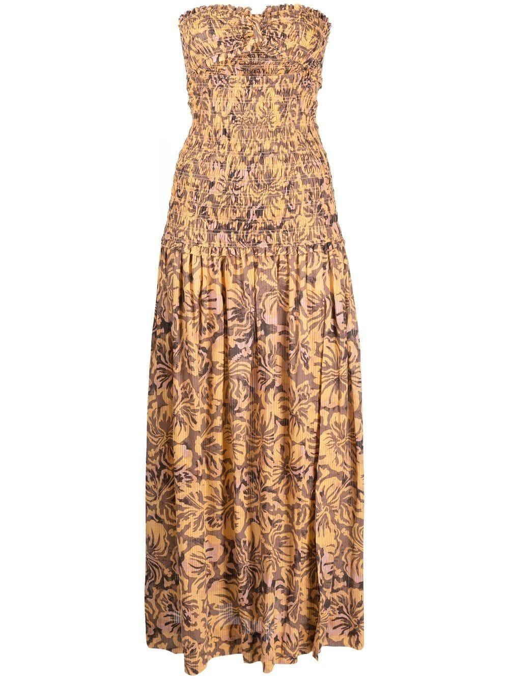 bec and bridge yellow and brown dress Bec and Bridge Sunflower Check L/S Maxi Dress in Sunflower Check – Coco &  Lola main image 0