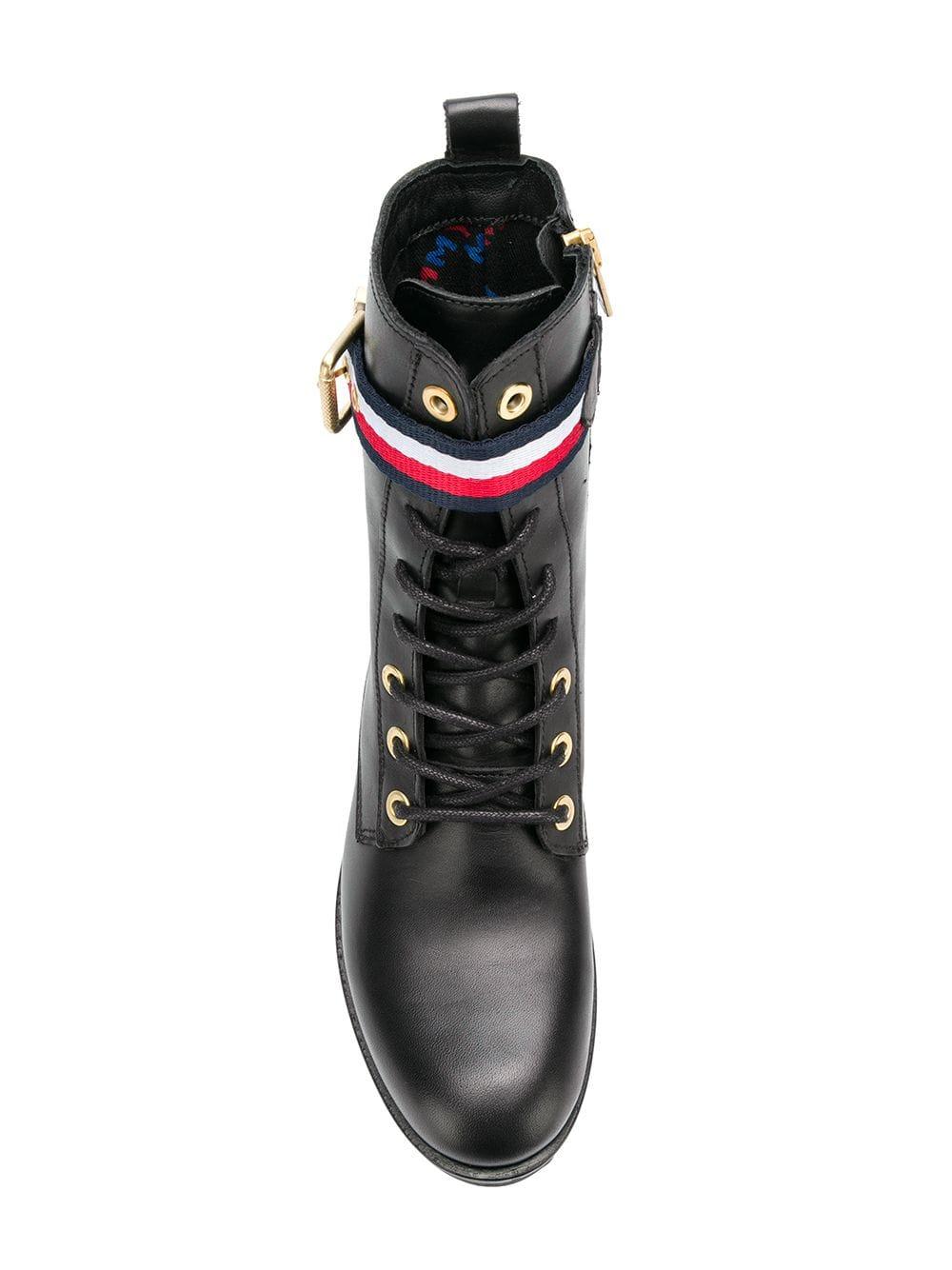 tommy hilfiger corporate belt biker boots