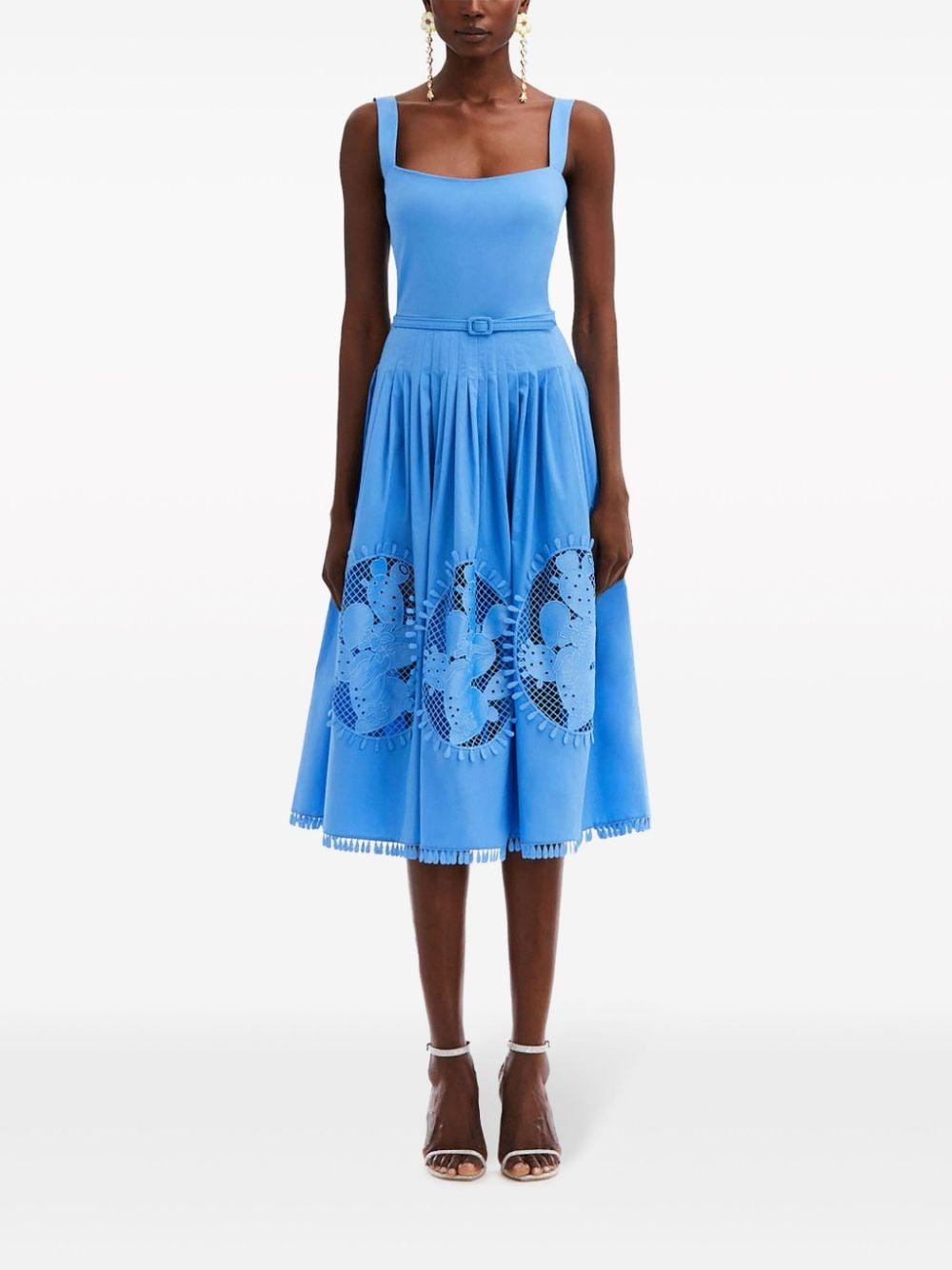 blue cactus dress Lil Cactus Ladies Light Blue Cotton Ruffle Embroidery Dress – Toodle  Treasures