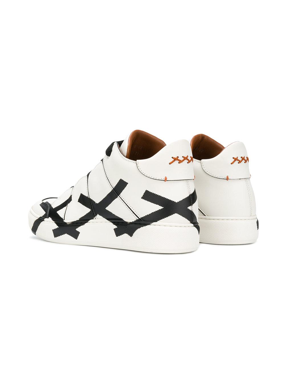 Zegna Cross Midtop Trainers in White for Men