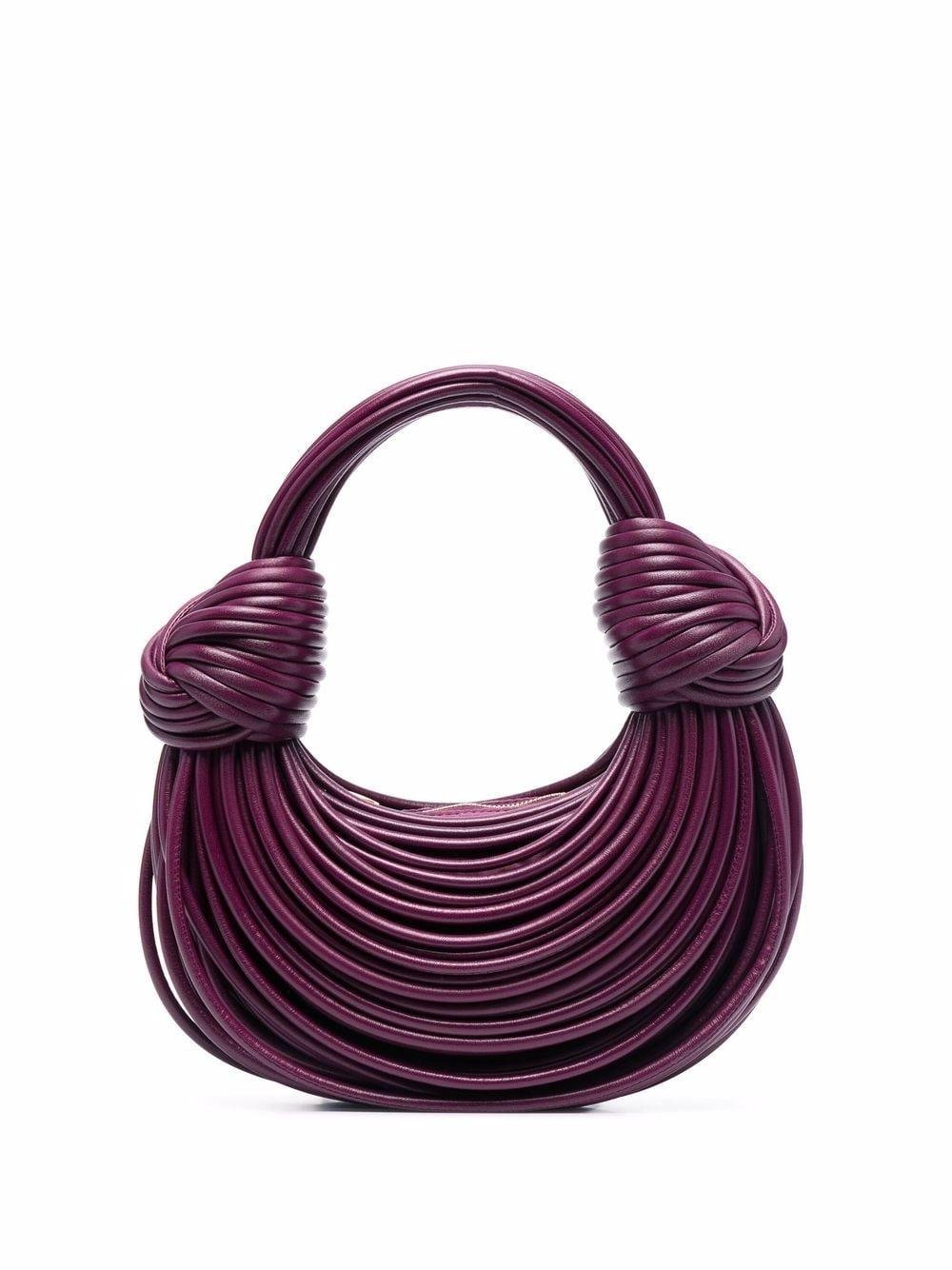 Bottega Veneta Double Knot Tubular Leather Tote Bag in Purple