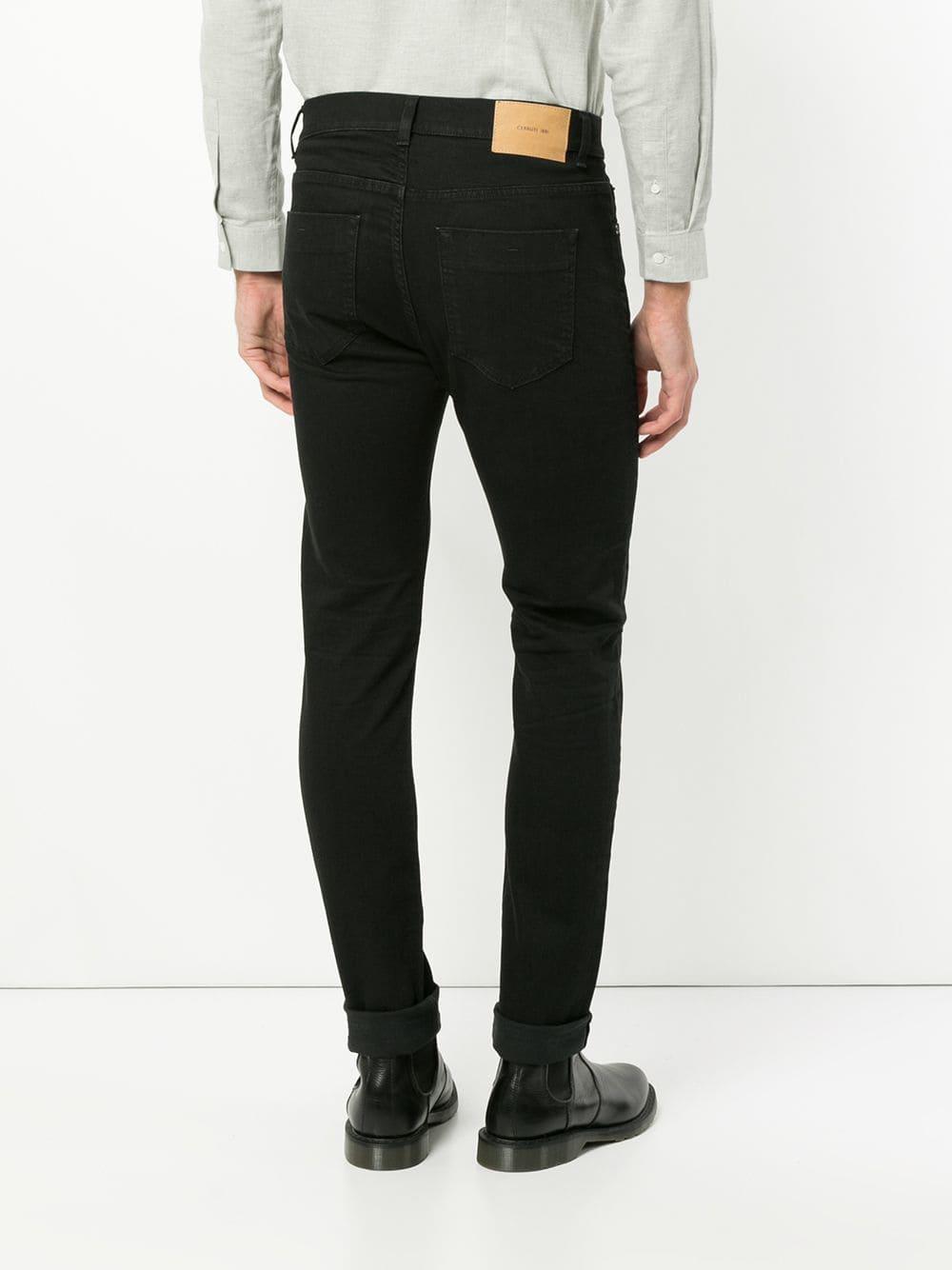Cerruti 1881 Denim Skinny Jeans in Black for Men - Lyst