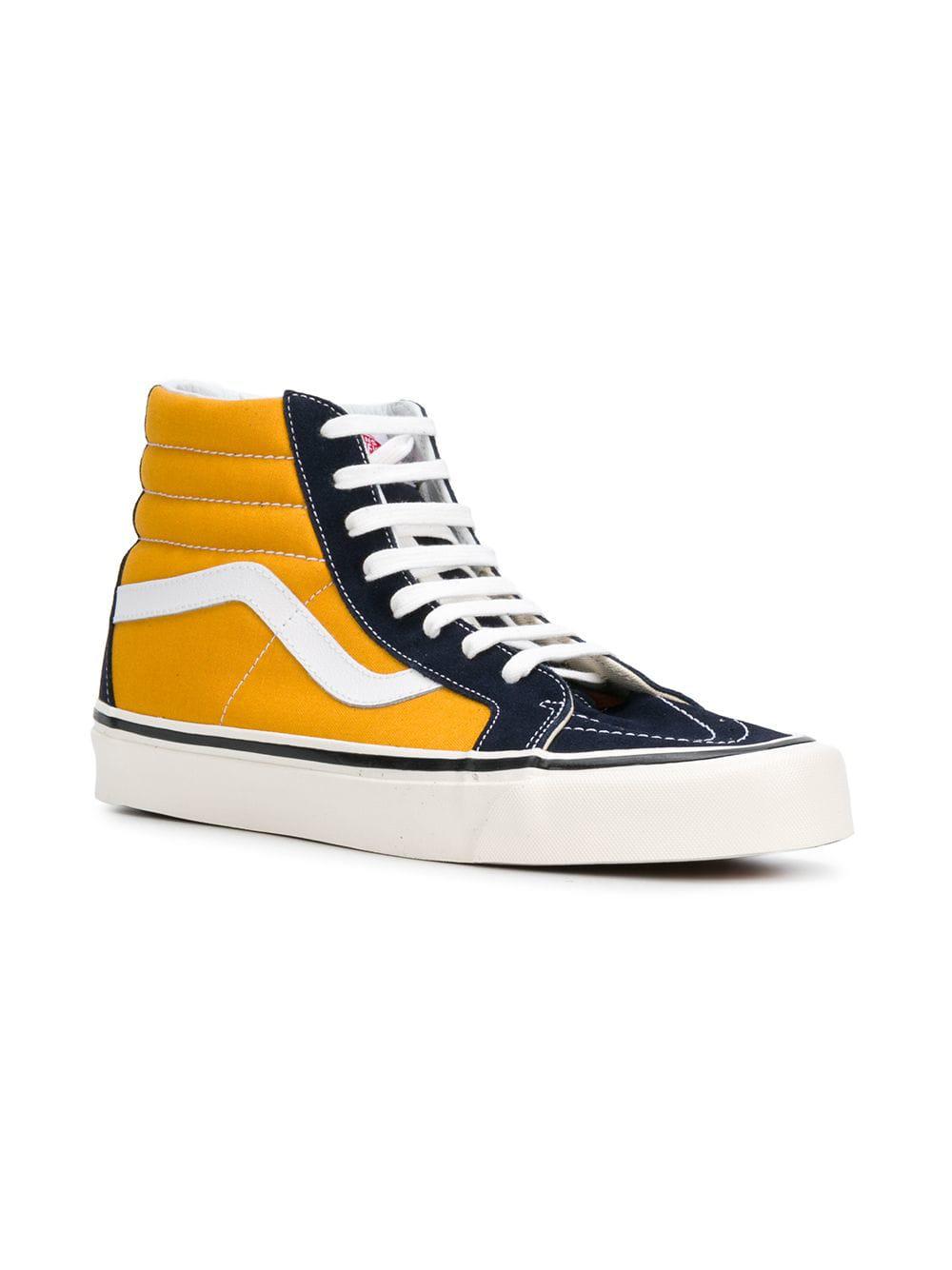Vans Canvas Sk8-hi Sneakers in Yellow 