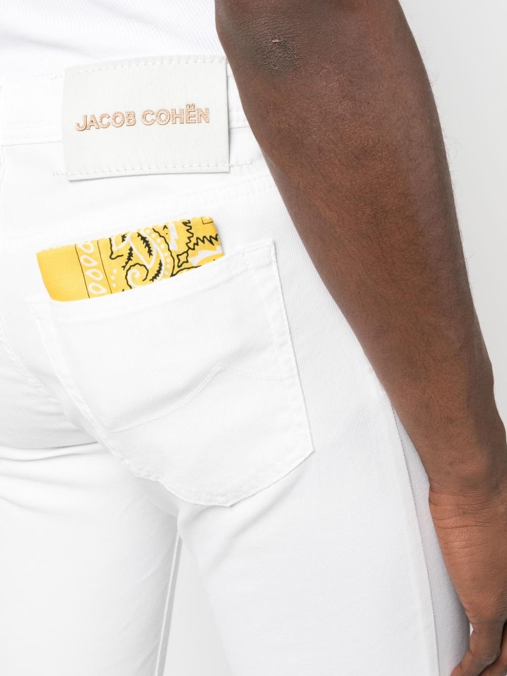 Jacob Cohen Contrast-pocket Tapered-leg Jeans in White for Men | Lyst