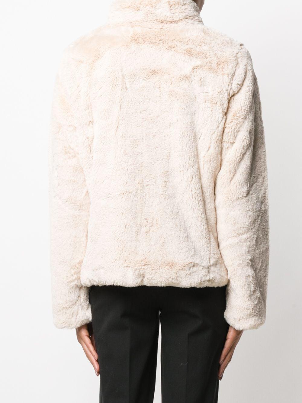 Lauren by Ralph Lauren Faux-fur Fitted Jacket in White | Lyst