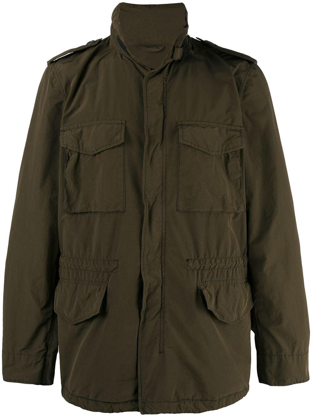 Aspesi Synthetic High Collar Military Jacket in Green for Men - Lyst