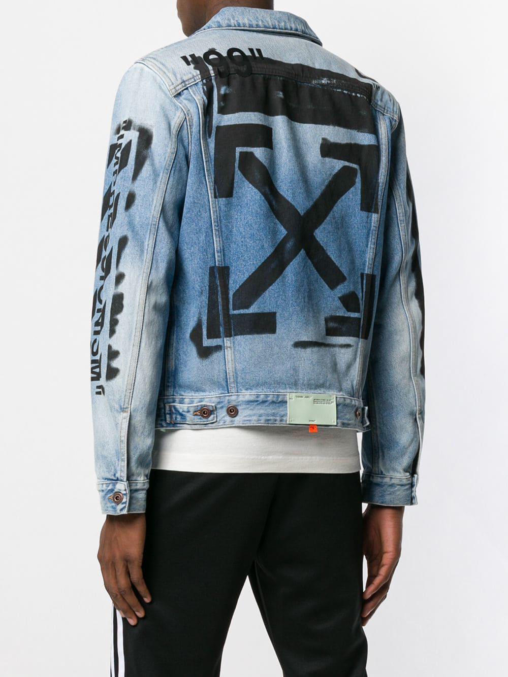 Off-White c/o Virgil Abloh 'impressionism' Denim Jacket in Blue for Men |  Lyst