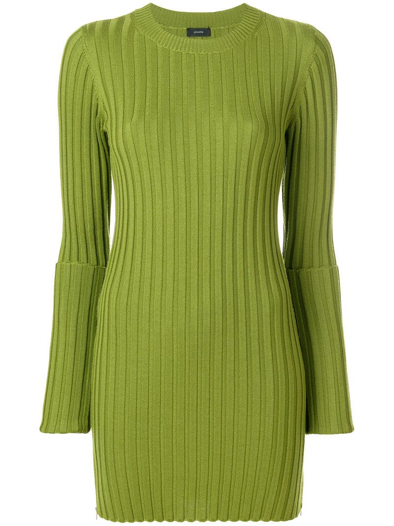 JOSEPH Wool Ribbed Sweater in Green - Lyst