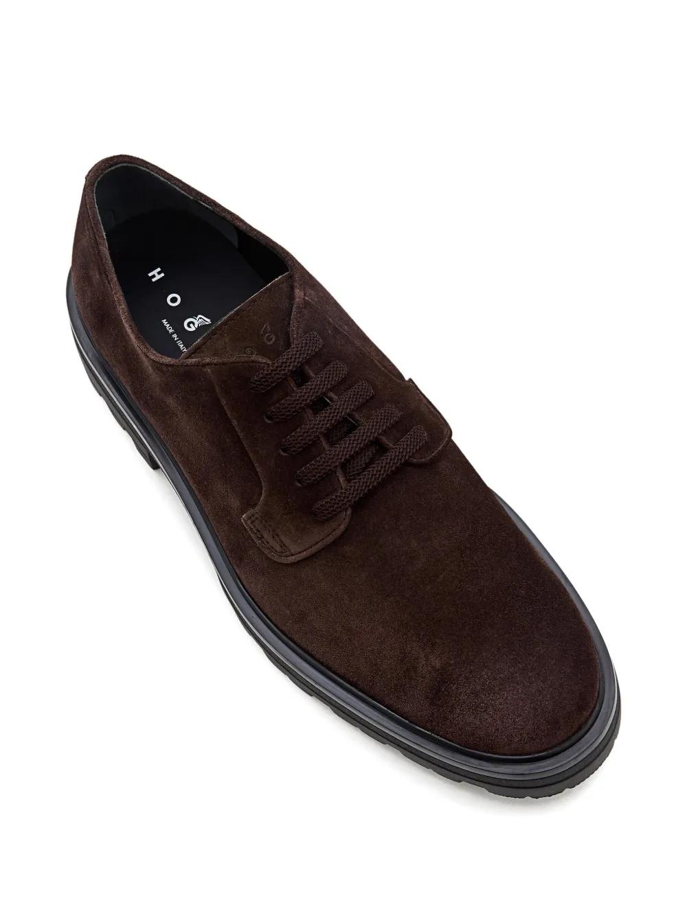Hogan Suede Derby Shoes in Brown for Men | Lyst Canada display picture 2
