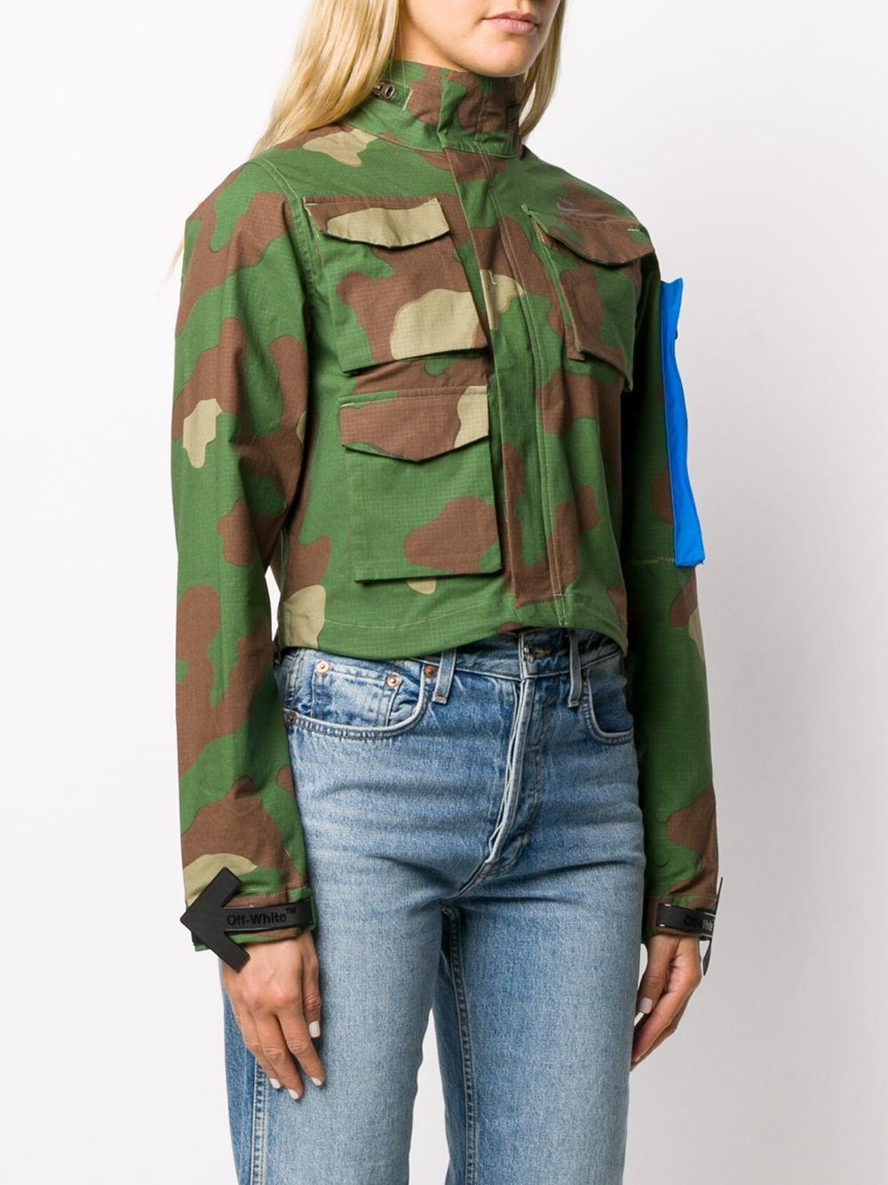 Off-White c/o Virgil Abloh Synthetic X Nike Nrg Camouflage Zip-up Jacket in  Green | Lyst
